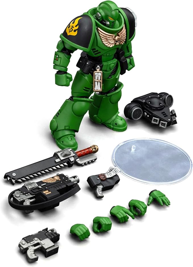 JOYTOY Warhammer 40K 1/18 Action Figures - Salamanders Intercessors Brother Haecule Perfect for Collectors & Decor - Ideal Gift for Birthdays/Christmas - Character Figure - JT5222