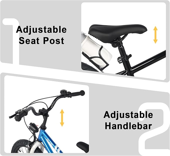 Glerc Fantacy Kids Bike, 12-20 Inch Children Bicycle for 2-13 Years Old Boys Girls, Kids Bicycle with Water Bottle Holder & Headlight & Training Wheels, Multiple Colors