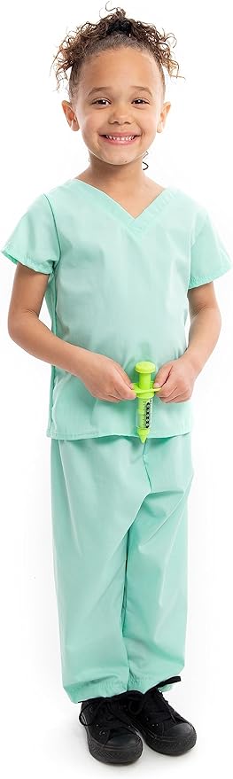 Little Adventures Doctor Dress Up Costume - Machine Washable Child Pretend Play and Party Outfit with No Glitter
