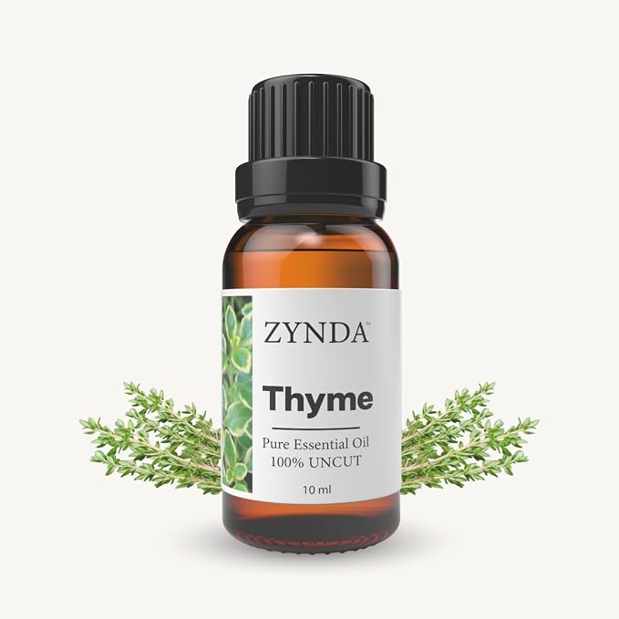 Thyme Essential Oil - 100% Pure & Natural Organic Thyme Oil | Premium Lab Tested Therapeutic Grade Aromatherapy Essential Oils for Skin, Hair & Diffuser - 10ml