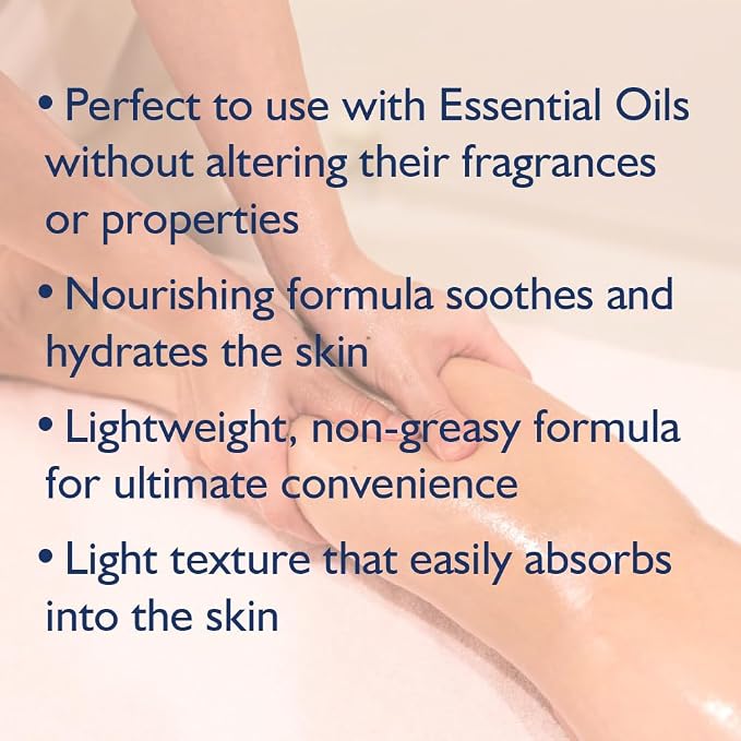 Hydro 2 Oil Unscented Massage Oil 8.4 fl oz - Water Dispersible Formula with Jojoba and Grapeseed Oil Enriched with Vitamin E