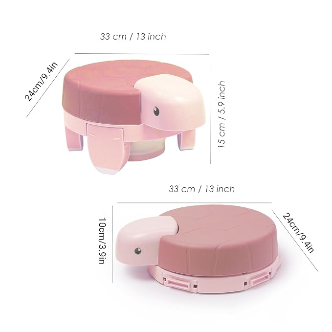 Portable Potty Seat for Toddler Travel, 3-in-1 Multi-use Plastic Foldable Portable Toilet for Kids