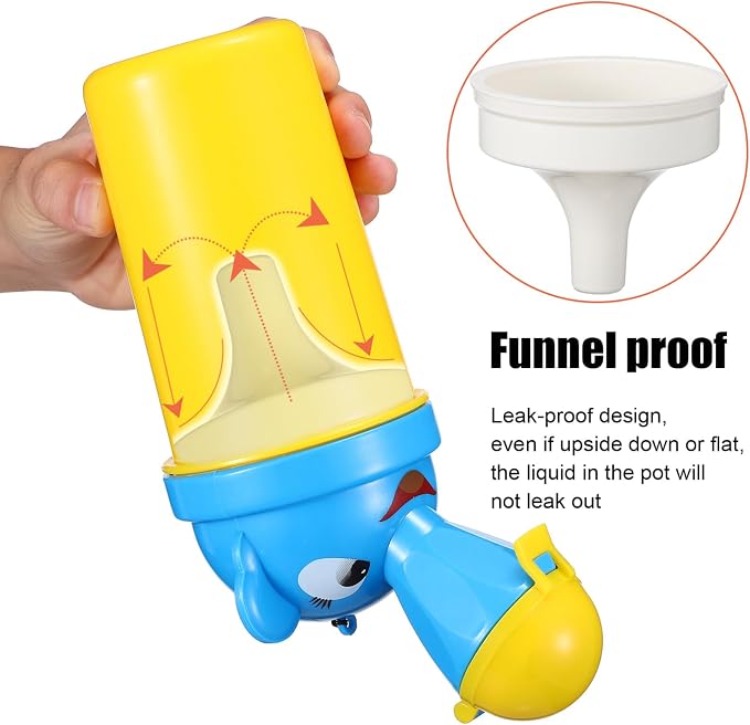 Urine Bucket Portable Kids Travel Potty with Cleaning Brush for Outdoor Use Portable Urinal Bottle Baby Pee Potty Essentials Car Abs Child