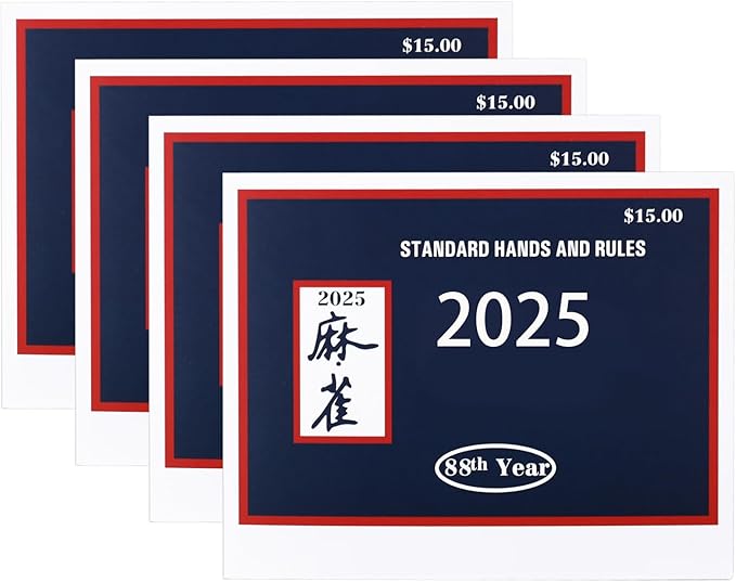 2025 mah Jong Cards Official Revised Version - 4 Pack