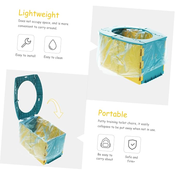 Milisten Folding Toilet Seat for Toddlers Elongated Potty Portable Training Potty Travel Toilet Safe Odorless Plastic Easy Assembly