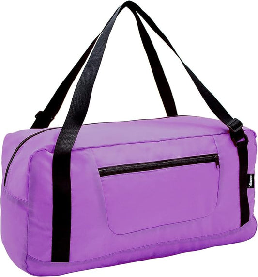 HOLYLUCK Foldable Travel Duffel Bag For Women & Men Luggage Great for Gym - Magenta