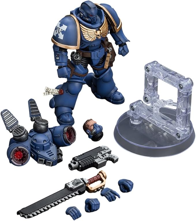 JOYTOY Warhammer 40,000 1/18 Action Figures Ultramarines Jump Pack Intercessors Intercessor 1 Collection Models Christmas Birthday Gifts