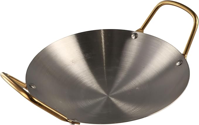 Stainless Steel Wok Household Korean Round Bottom Saucepan Traditional Frying Pan Multi- Cooking Wok Iron Soup Pot for Chinese Style Stir-Fry