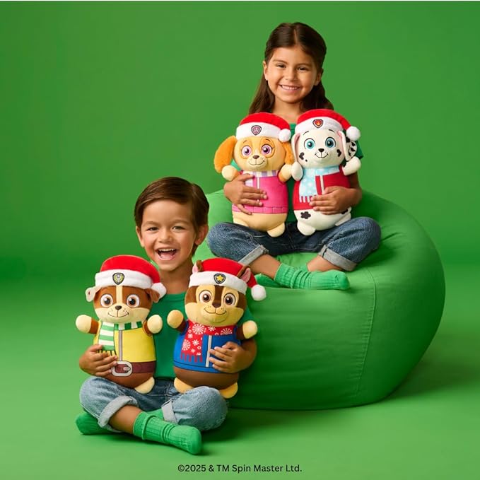 Squishmallows Original Paw Patrol 10in Holiday Chase HugMees – Ultrasoft Official Jazwares Plush (Medium-Sized)