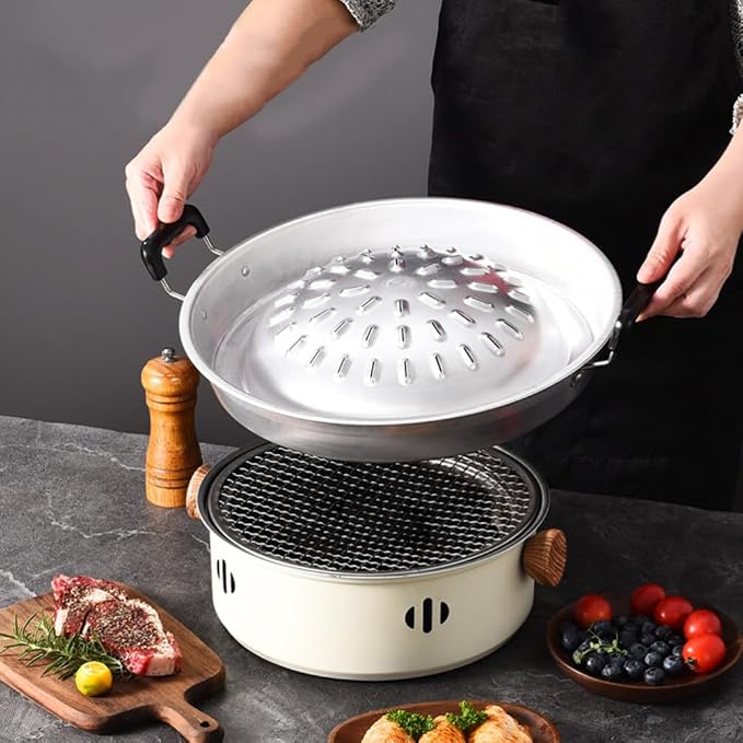 BESPORTBLE Multipurpose Pan Outdoor Barbecue Tray for Meat Veggies Lightweight Design for Picnics Camping and Family Gatherings Cooking Supplies