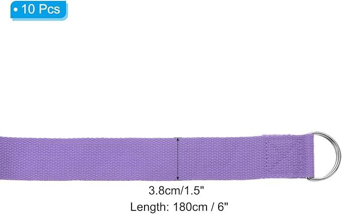 PATIKIL Yoga Strap for Stretching, Cotton Yoga Belt with Adjustable Metal D-Ring Buckle Stretch Band for Fitness Pilates