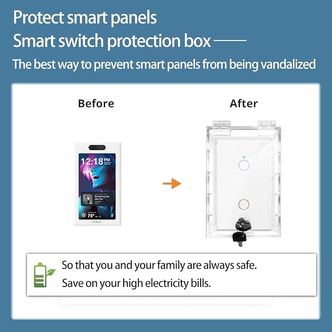 Switch Cover,Baby Proof Light Outlet Covers,Child Safety Switch Plate Guard,Wall Plug Box,Kids Electrical Protector Box Fits All Outlet 4.95" H X 3.35" W X 1.77" D or Smaller (2 Pack)