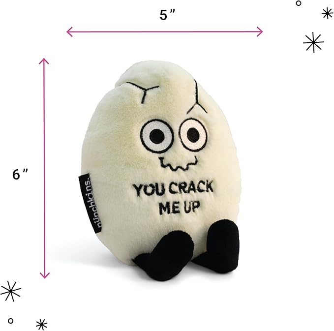 Egg Plushie - You Crack Me Up Funny Egg Plush, Cute Food Plushie Gift for Kids