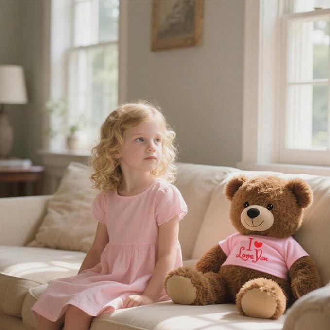 8-Pack Pink Blank T-Shirts for 17-18 Inch Bears | Thick DIY Stuffed Animal Canvas Clothes (Pink)