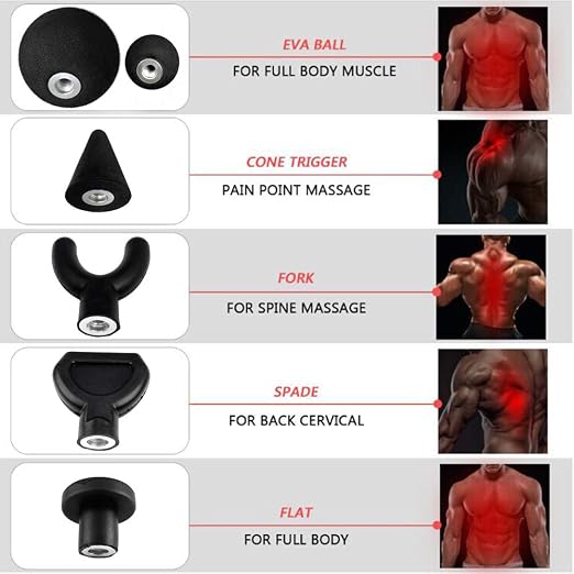 9pcs Jigsaw Massage Adapter Bits Attachment Tips Percussion Massager Ball Heads for Muscle Relaxation