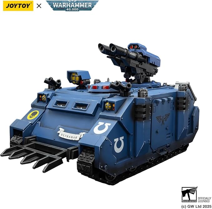 JOYTOY Warhammer 40k Ultramarines Razorback with Twin lascannon 1:18 Scale Action Figure Mecha Joy Toy Collection Model 10in