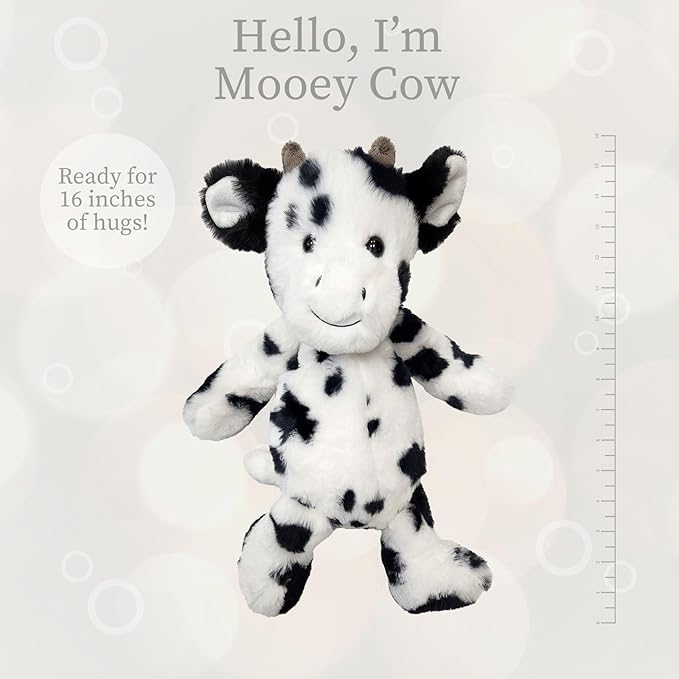 World's Softest Plush Cow, Lushee, Large, 16" Stuffed Animal for Baby, Toddler, Kids, Adults - Cow Plush Toy-Adorable Toy Made from Kid-Friendly, Quality Materials