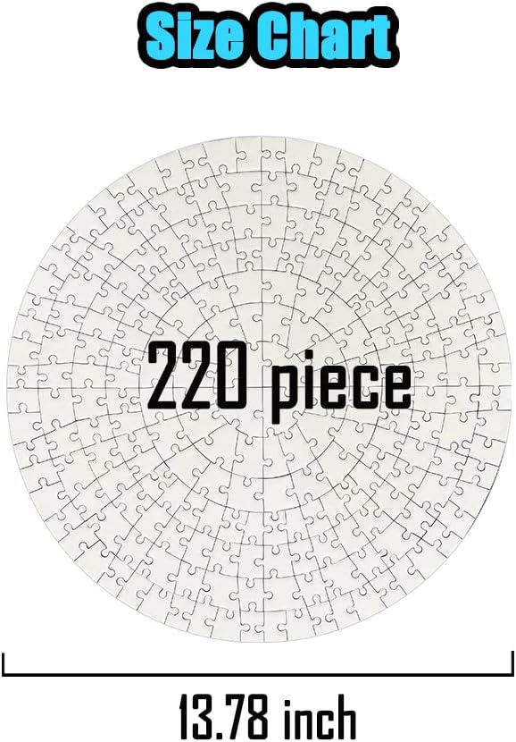 Custom Puzzle from Photo Custom Jigsaw Puzzle Unique Birthday Present Suitable for Children Family and Friends Personalized Puzzle-Multi Size (220piece-Round-Cardboard)
