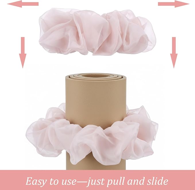 Yoga Mat Scrunchie Stretchable Elastic Chiffon Fabric Yoga Mat Holder Strap Band for Women Men(Mat Not Included)