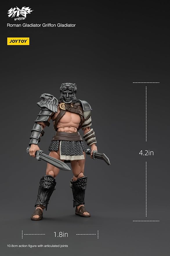 JOYTOY 1/18 Strife Roman Gladiator Griffon Gladiator Collector's Edition Action Figure-4.25in