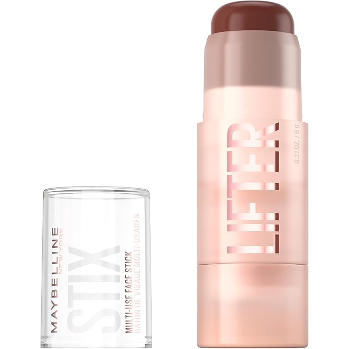 Maybelline Lifter Stix Multi-Use Face Stick - Contour, Bronzer, Concealer and Foundation Stick, All-In-One Creamy Face Makeup with Cranberry Seed Oil, 80, 1 Count