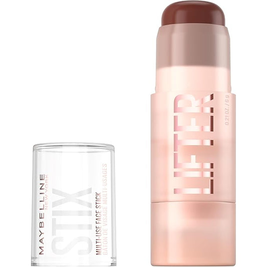 Maybelline Lifter Stix Multi-Use Face Stick - Contour, Bronzer, Concealer and Foundation Stick, All-In-One Creamy Face Makeup with Cranberry Seed Oil, 80, 1 Count