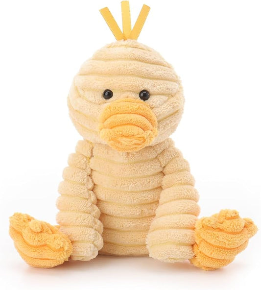 Apricot Lamb Corduroy Duck Stuffed Animals for Kids, Soft Cute Plush Toys for Baby Girl and Boy, 6.3 Inches
