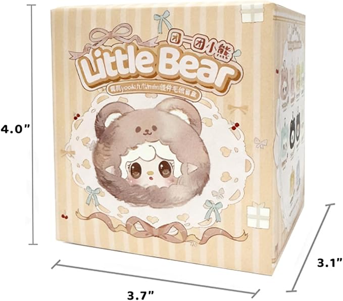 Yooki V9 Little Bear Series Plush Blind Box (1 of 10 Possible Styles) Cute Figures Collectible Toys Birthday Gifts (1Pc-Blind Box)