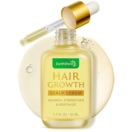 Hair Growth Serum Scalp Treatment: Scalp Serum with Rosemary, Multi-Peptide & Caffeine for Anti Hair Loss and Thinning - Thickening and Density for Women & Men