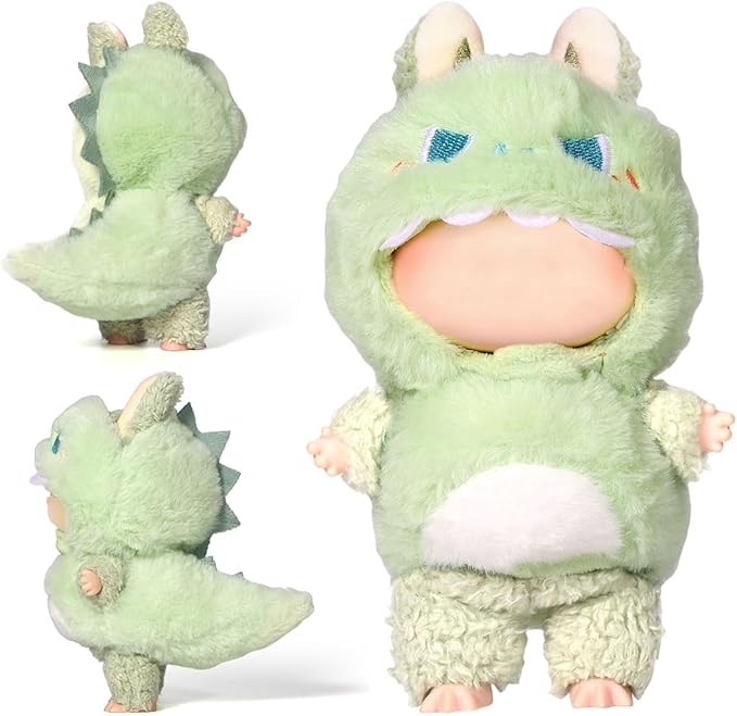AICase for 17cm Doll Dinosaur Clothes/Outfit,Clothing Set for 17cm Doll,2 Piece Set Hat Clothing,Boys and Girls Stylish Adorable Clothes Accessories-03