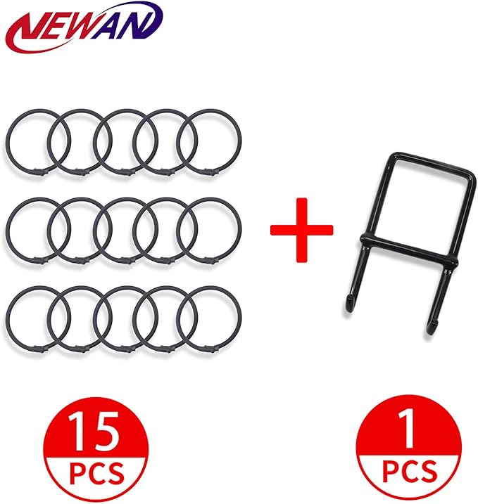 NEWAN 15Pcs Independent Bungee Cords,Replacement for Fitness Trampoline Bungee Cords + Mounting Tool - Max Limit 330 lbs