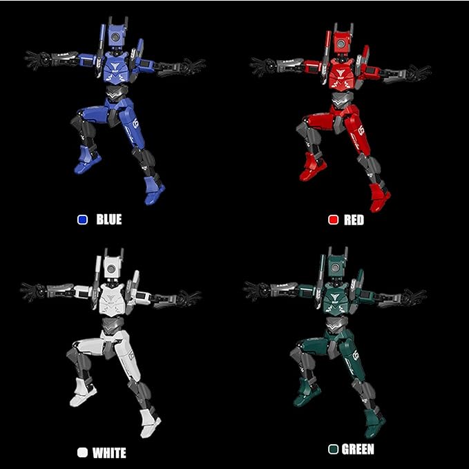 T13 Action Figures, Assembly Completed Action Figure, 5.2 Inch Robo 13 3D Printed Action Figure - The Ultimate Hero for Action-Packed Playtime (Green)