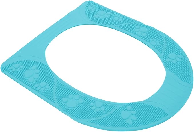 Duokon Toilet Seat Cover Reusable Silicone Non Slip Pad Foldable 39.5 X 34cm Portable Potty Cover for Toddler Training Travel Camping Home Bathroom Chairs (Sky Blue)