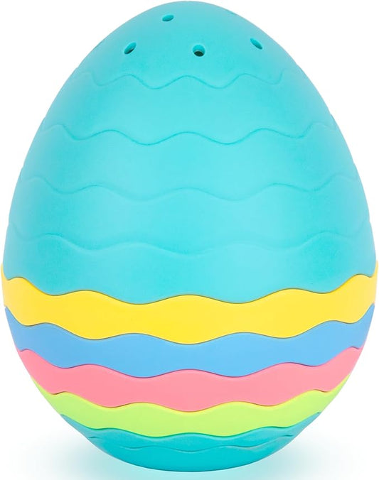 ArtCreativity Stacking Bath Toy for Toddlers – 7-Piece Nesting Mold Free Bath Toy with Drainage Holes – Fun Baby Bathtub Toy – Pastel Color Sensory Toy