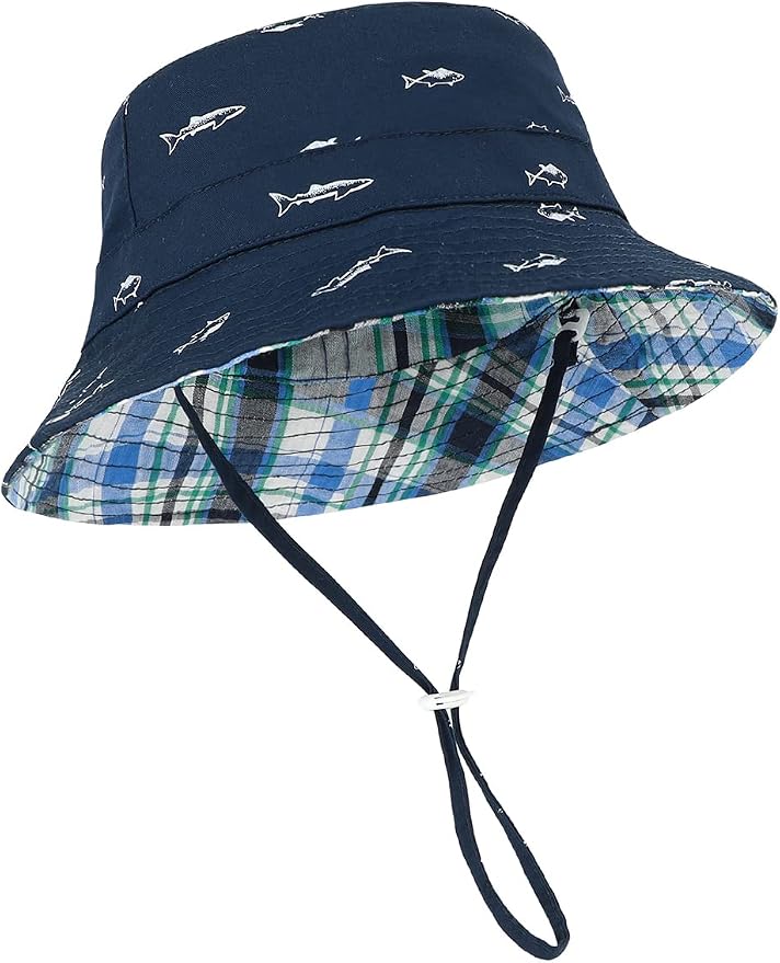 Baby Sun Hat UPF 50+ Sun Protective Toddler Bucket Hat Summer Kids Beach Hats Wide Brim Outdoor Play Hat for Boys Girls