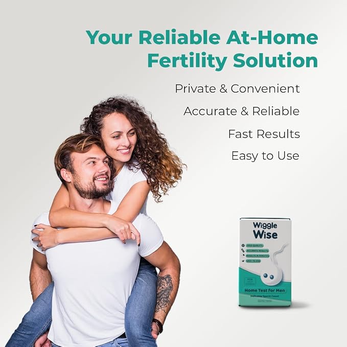 Fertility Test Kit for Men – Sperm Count Home Test Kit for Male Fertility – at-Home Semen Analysis Shows Normal or Low Sperm Count – Fast, Private, Easy to Use