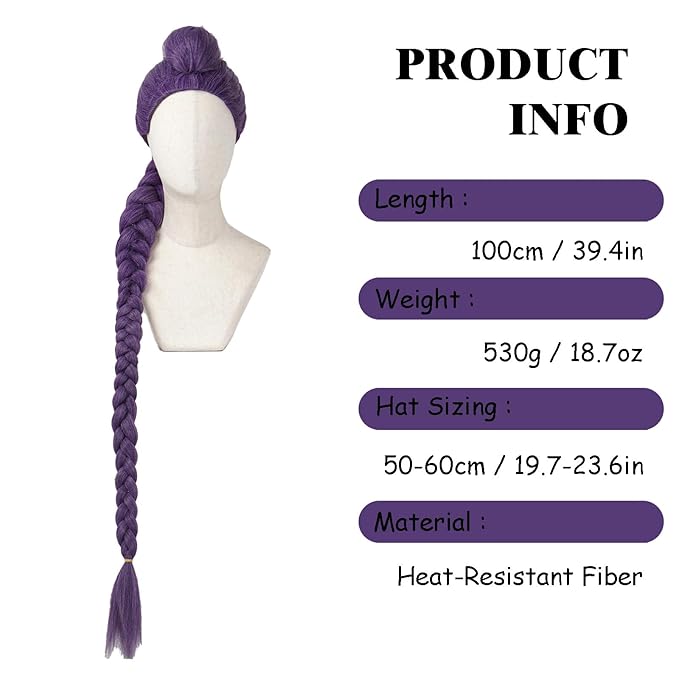 Purple Kp Style Dance Wig No Installation Needed Halloween Parties Stage Performances（Purple）