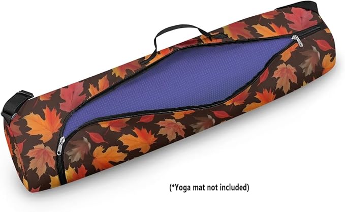 Yoga Mat Bag with Adjustable Shoulder Strap and Handle Zipper, 30in Wide x 6.3in Diameter for Yoga Mat Storage