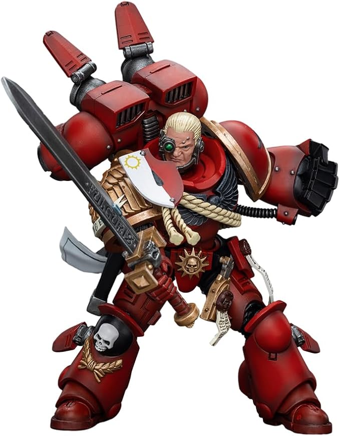 JOYTOY1/18 Action Figure Warhammer 40,000 Blood Angels Captain with Jump Pack Collection Model Birthday Gift