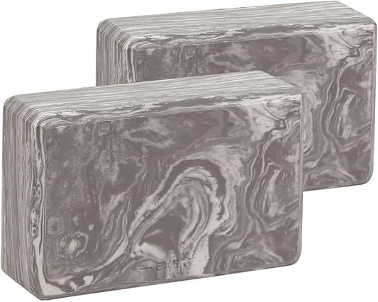 EXERZ Yoga Blocks 2 pack, Gym Blocks, Exercise Workout Fitness Bricks, Pilates Stretch Handstand Non-Slip