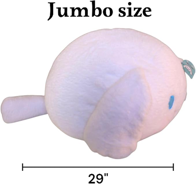 29-Inch Jumbo White Rabbit Plush – Giant Stuffed Bunny Toy for Kids & Adults – Soft Kawaii Cuddle Animal Pillow – Gift for Girls, Boys, Bedroom Decor, Easter Bunny Toy