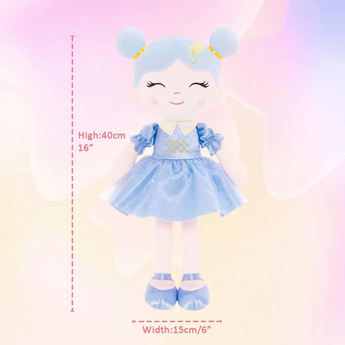 Baby Girl Gifts Plush Dolls Constellations Zodiac Doll Birthday Gift 17 inches Aquari