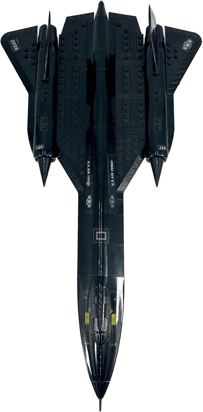 General Jim's SR-71 Blackbird Building Set – 183-Piece Military Model for Aviation Enthusiasts, 17.2" Display, Compatible with Major Brands, Authentic Decals, Perfect for Teen & Adult Collectors