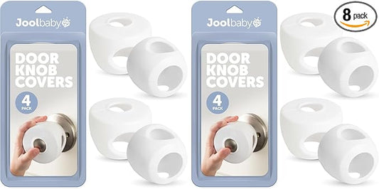 Jool Baby Door Knob Covers (8 Pack) Child Safety Cover - Child Proof Doors