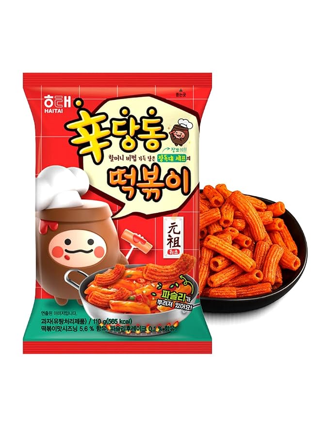 Sindangdong Tteokbokki Snack, Sweet & Spicy Korean Rice Cake Flavor Crunchy Snack, 192g (6.77 oz)