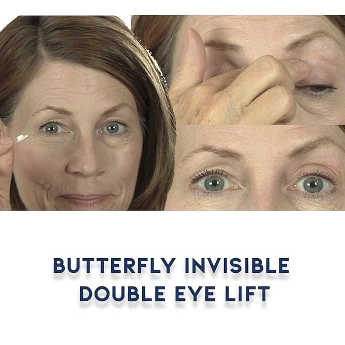 EasyLift 60 Second Double Eyelid Lift Strips – Invisible 2‑Sided Adhesive for Instant Eye Lift – Ultra‑Thin, Lab Tested, Makeup‑Friendly, Made in USA (64 Count)