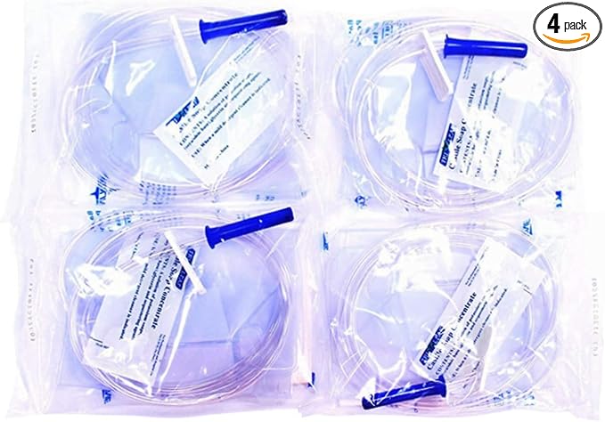 Disposable Enema Bag Kit for Colon Cleansing (Pack of 4) - Coffee & Colon Cleanse Kit with Enema Bag & Tube