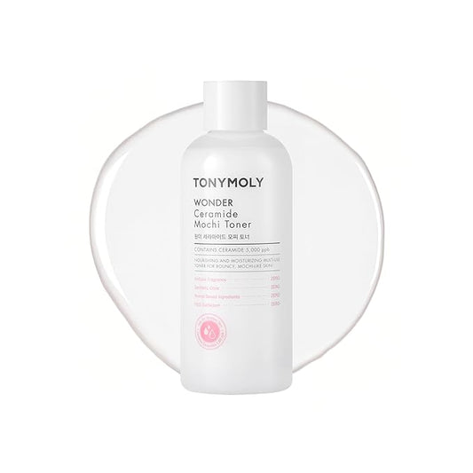 TONYMOLY Wonder Ceramide Mochi Toner – Hydrating & Moisture Barrier Repair Toner with Ceramides, Vitamin B & Hyaluronic Acid – Alcohol-Free Korean Skincare for Soft, Plump, Healthy Skin