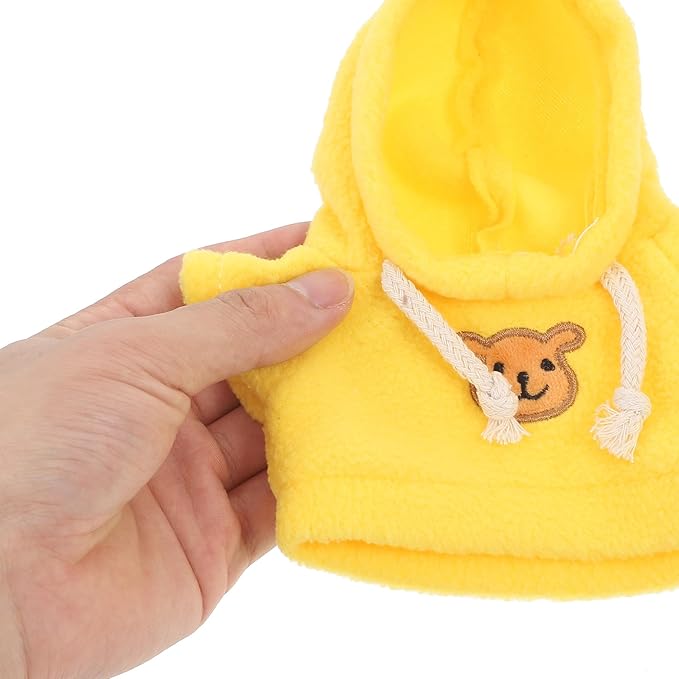 SAFIGLE 10 Pcs Mini Bear Doll Clothes Set Stuffed Animal Hoodies Soft Plush Doll Costume Accessories for Kids Dress up
