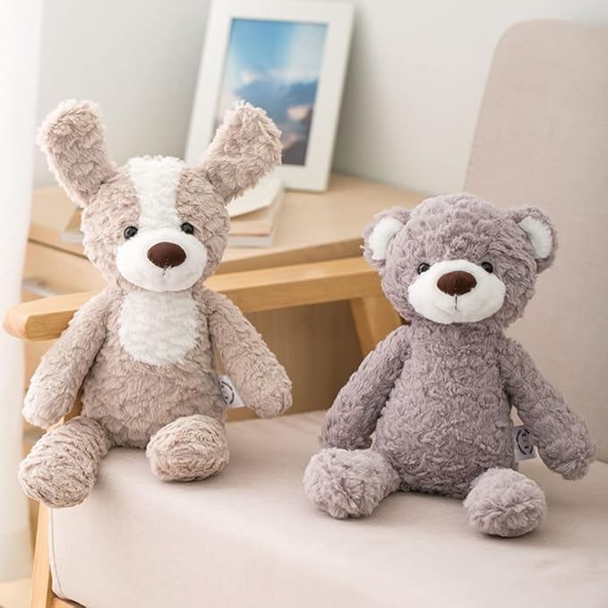 GUDVES Forest Animal Plush Stuffed Toy - 15 inch Soft Plush Rabbit Bear Dog Unicorn Elephant Realistic Interactive Plush Toy - for Animal Themed Parties (Bear)